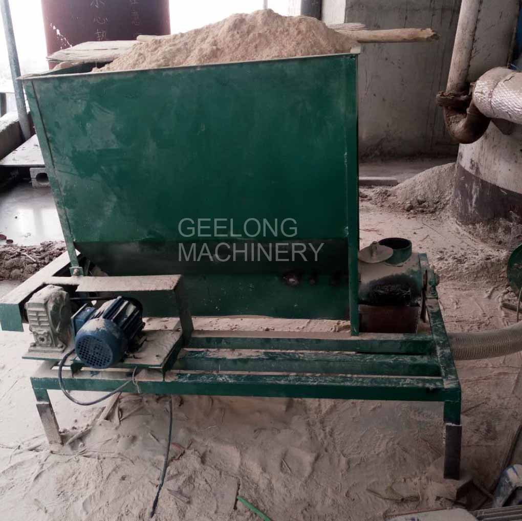 Sanding powder extruding machine connecting with boiler machine