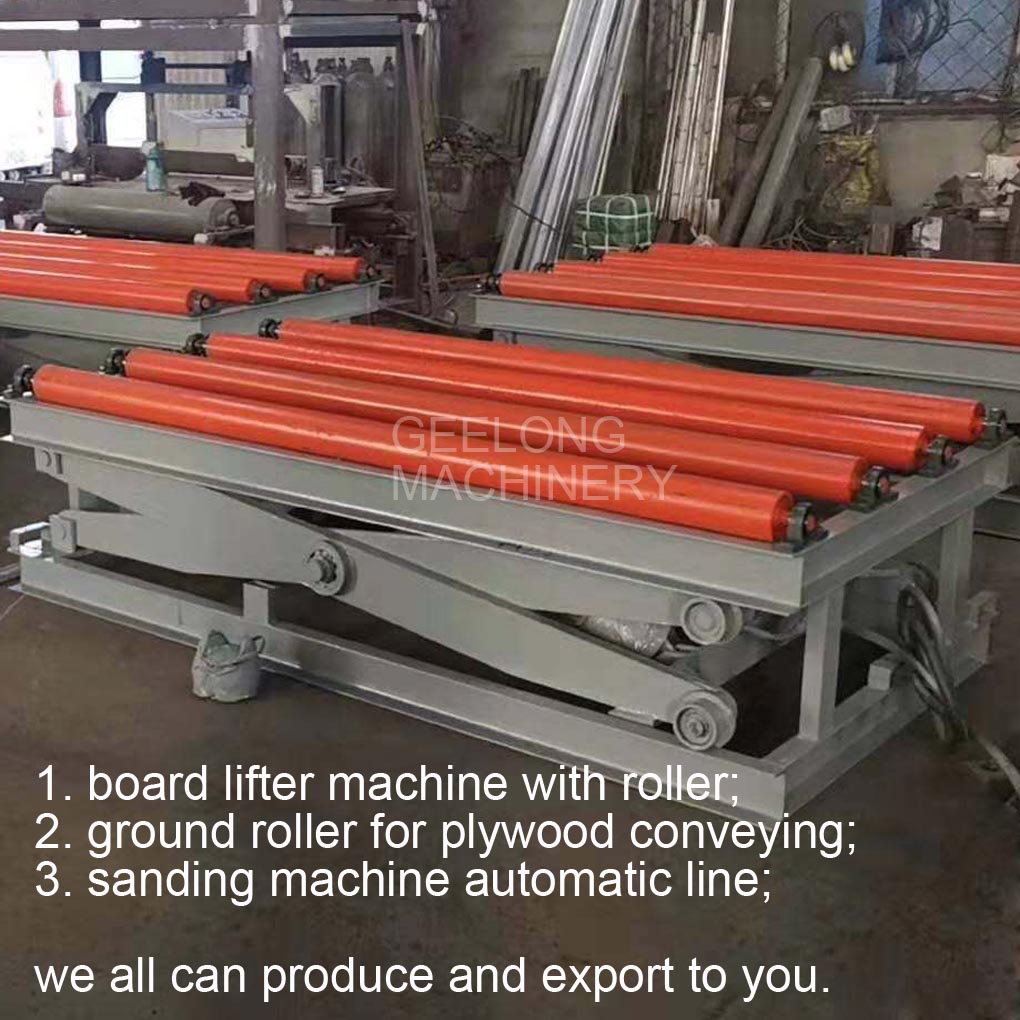 board lifter machine with conveying roller on the top