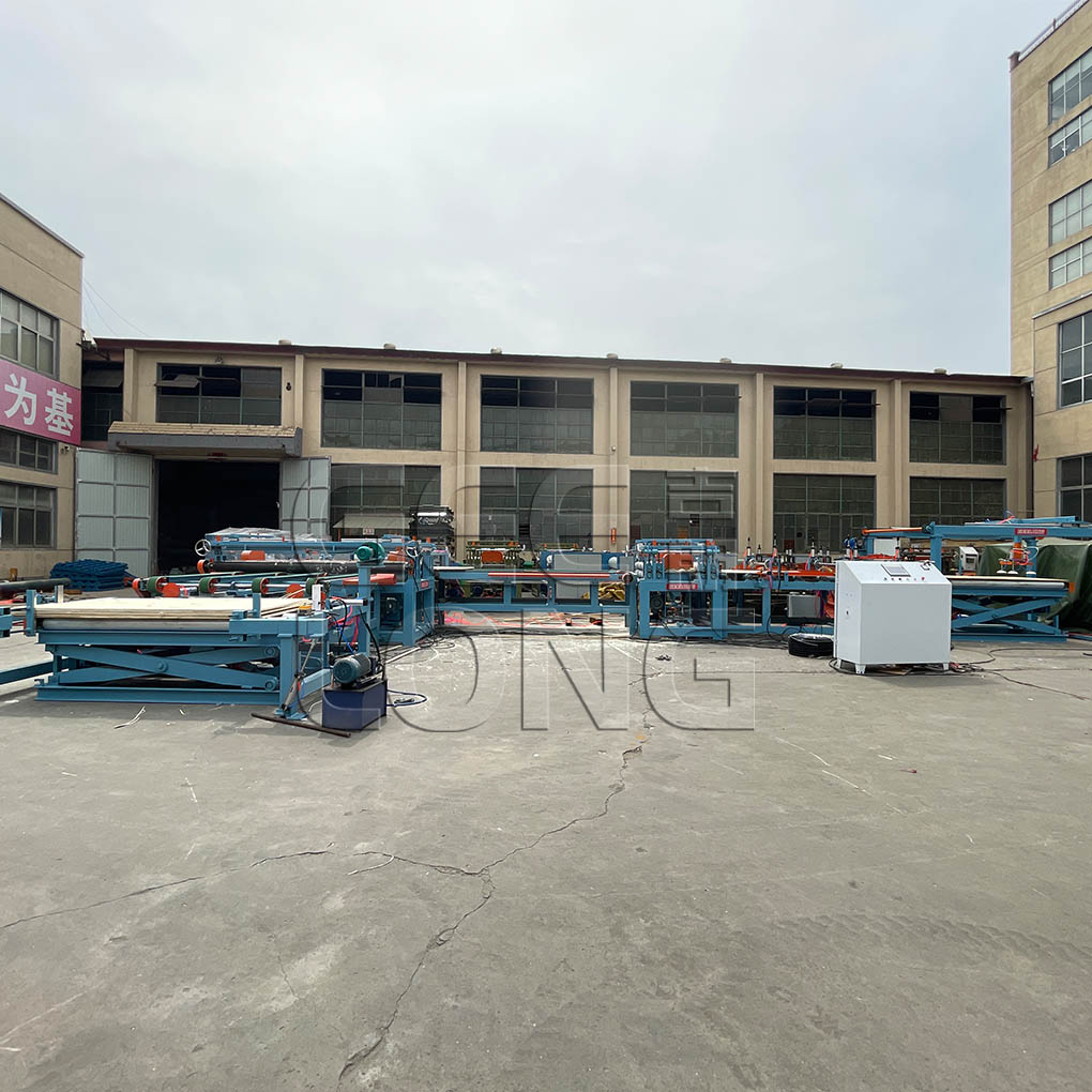 China GEELONG roller type plywood edge cutting saw machine