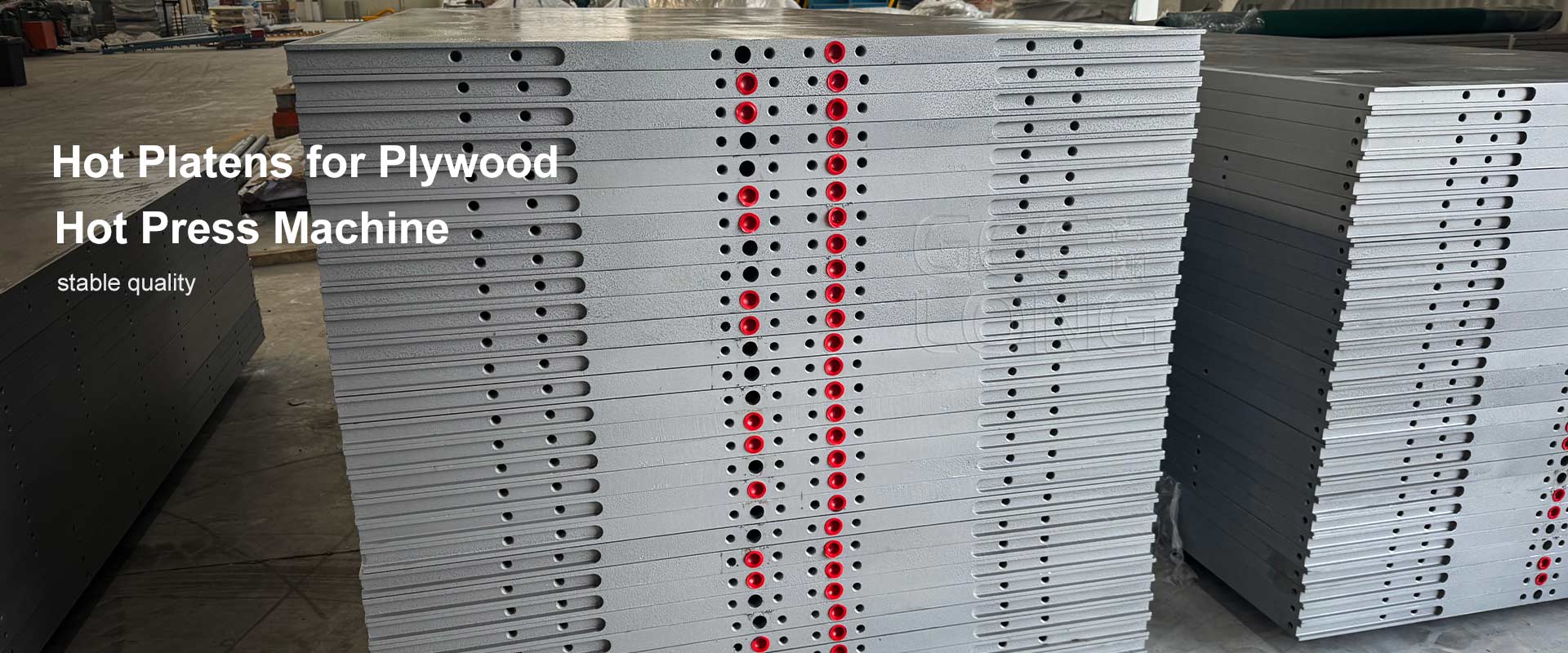 Hot platens for plywood hot press machine