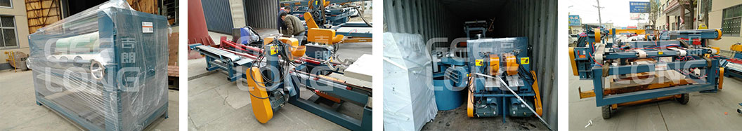 Glue spreader machine, plywood edge cutting saw machine are exported