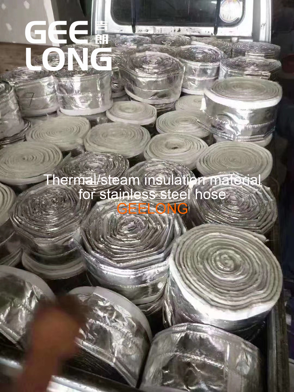 Thermal/steam insulation material for stainless steel hose