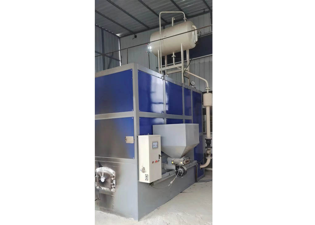 Sanding powder extruding machine connecting with boiler machine