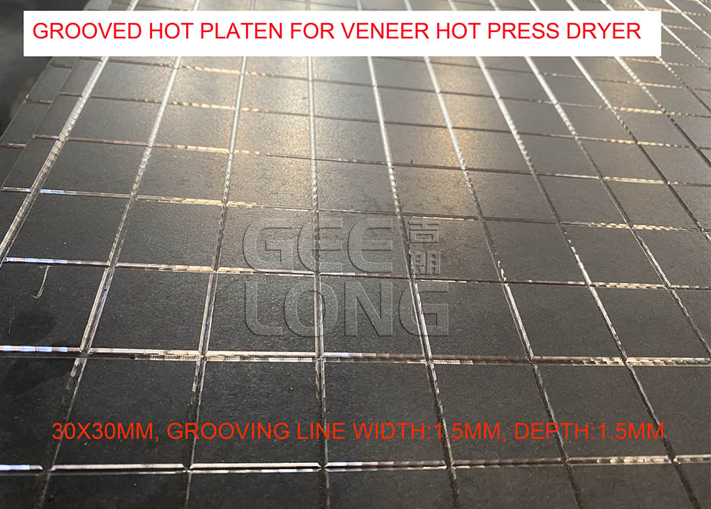 Electroplating hot platen for veneer hot press dryer machine