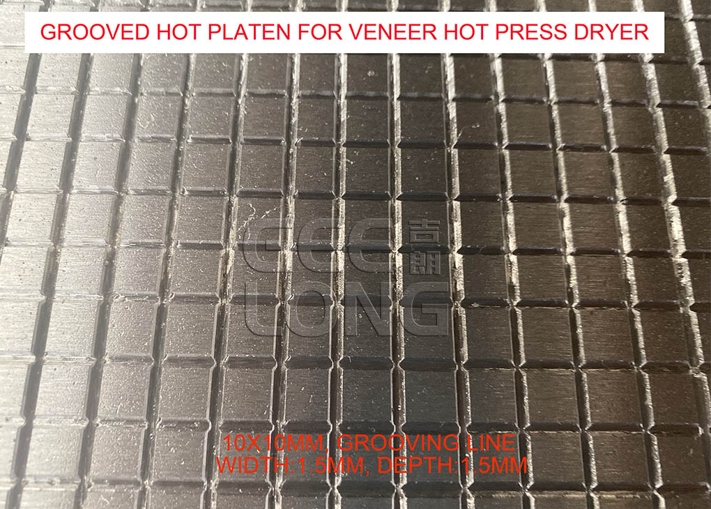 Electroplating hot platen for veneer hot press dryer machine