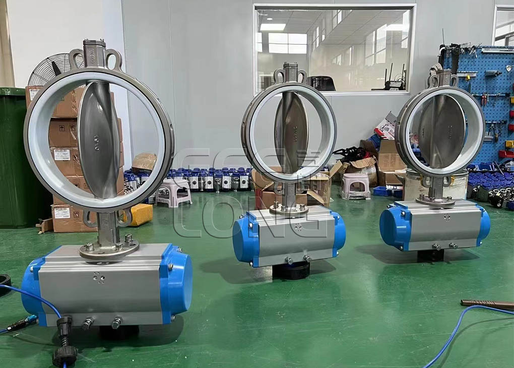 pneumatic butterfly valve for plywood hot press machine