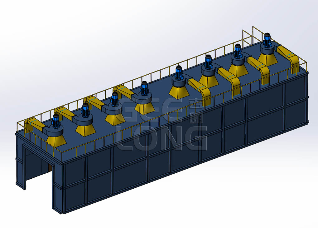 Plywood putty line with drying room