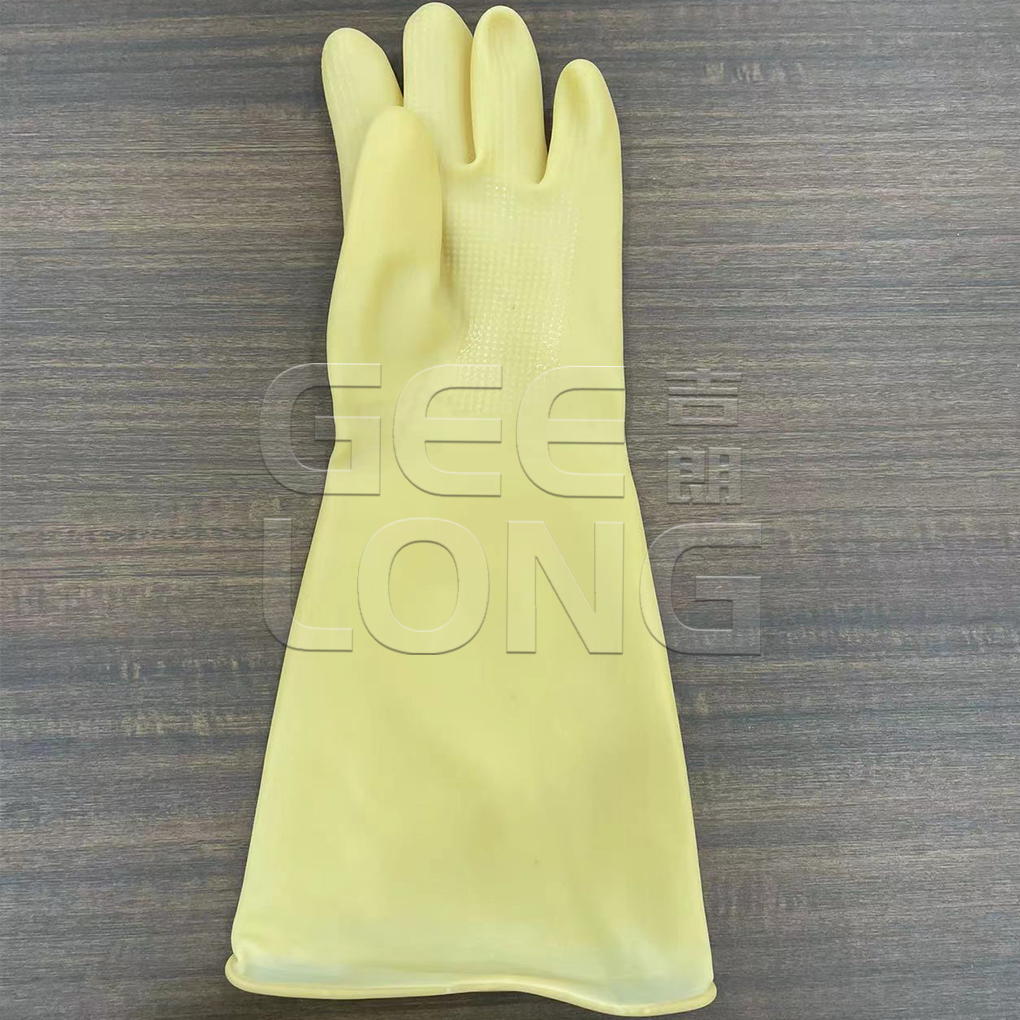 latex gloves for glue spreader machine working station
